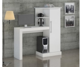 Escrivaninha/Mesa para computador Safira New Branco Notável Móveis Escrivaninha/Mesa para computador Safira New Branco Notável Móveis