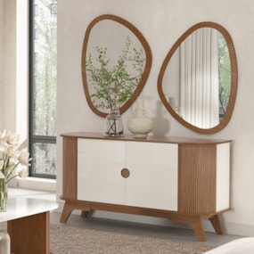 Espelho Orgânico Com Moldura Deco Cinamomo Artely