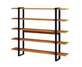 Estante Alta Industrial 2,10m 5 Prateleiras F18 Freijó/Preto Pradel Estante Alta Industrial 2,10m 5 Prateleiras F18 Freijó/Preto Pradel