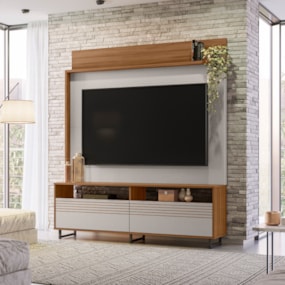 Estante Home NT1300 Para Tv Até 65 Polegadas Freijó Trend/ Off White Notável Móveis