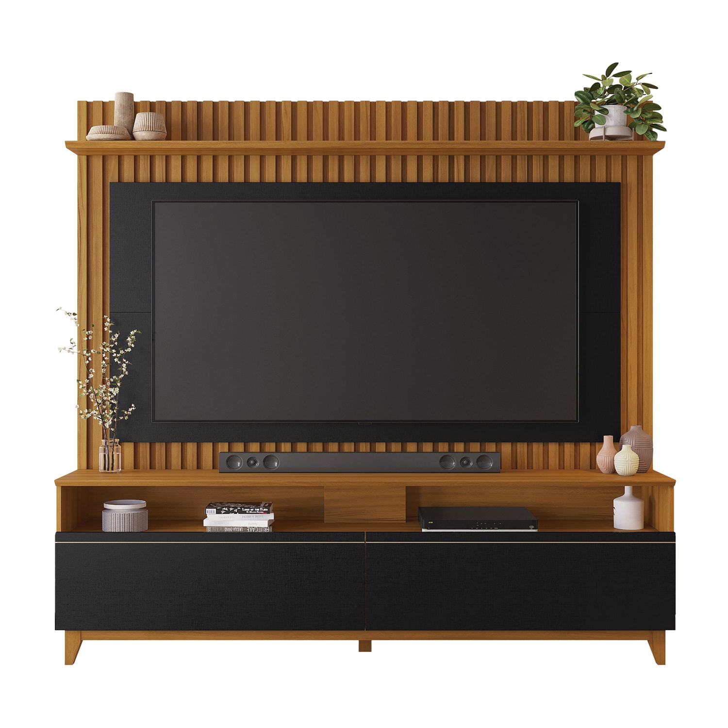 Estante Home NT1340 Freijó Trend/Preto Tx Notável Móveis - Casa