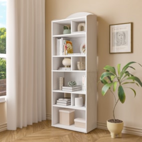 Estante Para Livros 9 Nichos Arco Branco Artely 