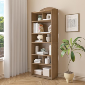 Estante Para Livros 9 Nichos Arco Cinamomo Artely 
