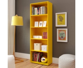 Estante para Livros com 4 prateleiras Multy Amarelo Artely Estante para Livros com 4 prateleiras Multy Amarelo Artely