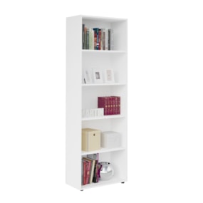 Estante Para Livros Dupla Multy 10 Prateleiras Branco Artely