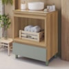 Gabinete para Banheiro 70cm 1 Gaveta com Caixa Organizadora Rainha Nesher