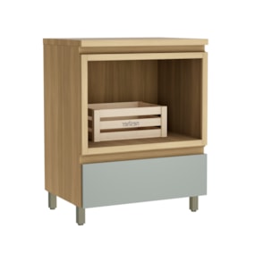 Gabinete para Banheiro 70cm 1 Gaveta com Caixa Organizadora Rainha Nesher