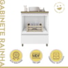 Gabinete para Banheiro 70cm 1 Gaveta com Caixa Organizadora Rainha Nesher