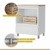 Gabinete para Banheiro 70cm 1 Gaveta com Caixa Organizadora Rainha Nesher