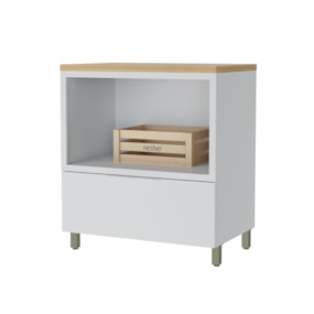 Gabinete Para Banheiro Branco/Nature Marquesa Nesher