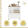 Gabinete Para Banheiro Branco/Nature Marquesa Nesher