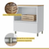 Gabinete Para Banheiro Branco/Nature Marquesa Nesher