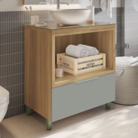 Gabinete Para Banheiro Nature/Verde Nesher