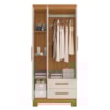 Guarda-Roupa 3 Portas 2 Gavetas Freijó/Off White NT5000 Notável Móveis