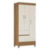 Guarda-Roupa 3 Portas 2 Gavetas Wind Amendola/Off White Demóbile