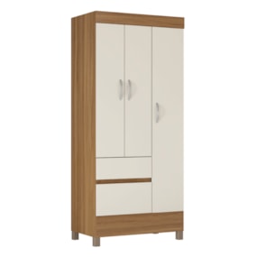Guarda-Roupa 3 Portas 2 Gavetas Wind Amendola/Off White Demóbile