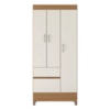Guarda-Roupa 3 Portas 2 Gavetas Wind Amendola/Off White Demóbile