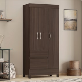 Guarda-Roupa 3 Portas 2 Gavetas Wind Café Touch Demóbile
