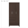 Guarda-Roupa 3 Portas 2 Gavetas Wind Café Touch Demóbile