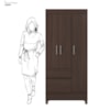 Guarda-Roupa 3 Portas 2 Gavetas Wind Café Touch Demóbile