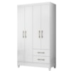 Guarda-Roupa 4 Portas 2 Gavetas Chile Branco Moval 