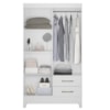 Guarda-Roupa 4 Portas 2 Gavetas Chile Branco Moval 