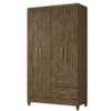 Guarda-Roupa 4 Portas 2 Gavetas Chile Castanho Wood Moval 
