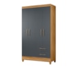 Guarda-Roupa 4 Portas 2 Gavetas Chile Freijó/Cinza Moval 
