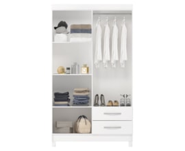 Guarda-Roupa 4 Portas e 2 Gavetas Domani Castanho Notável Móveis Guarda-Roupa 4 Portas e 2 Gavetas Domani Castanho Notável Móveis