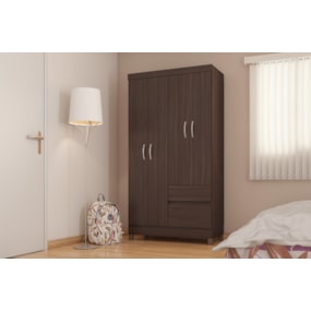 Guarda-Roupa 4 pts 2 gavetas Lotus Café Touch Demóbile