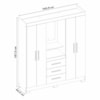 Guarda-Roupa Capelinha 4 Portas e 3 Gavetas NT5015 Notável Móveis