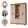 Guarda Roupa Capelinha 4 Portas NT6055 Freijó/Off White Notável Móveis 