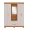 Guarda Roupa Capelinha 4 Portas NT6055 Freijó/Off White Notável Móveis 