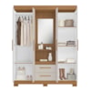 Guarda Roupa Capelinha 4 Portas NT6055 Freijó/Off White Notável Móveis 