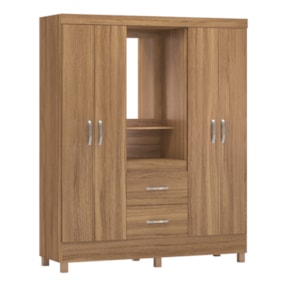 Guarda Roupa Capelinha Lord 4 Portas Com Espelho Amendola Touch Demóbile