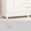Guarda Roupa Capelinha Lord 4 Portas Com Espelho Branco/Rosa Demóbile