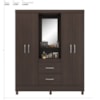 Guarda Roupa Capelinha Lord 4 Portas Com Espelho Café Touch Demóbile