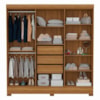 Guarda Roupa Casal 6 Portas 2 Gavetas Prático Amendola Touch Demóbile