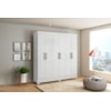 Guarda Roupa Casal 6 Portas 2 Gavetas Prático Branco Demóbile
