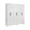 Guarda Roupa Casal 6 Portas 2 Gavetas Prático Branco Demóbile