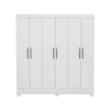 Guarda Roupa Casal 6 Portas 2 Gavetas Prático Branco Demóbile