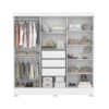 Guarda Roupa Casal 6 Portas 2 Gavetas Prático Branco Demóbile
