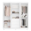 Guarda Roupa Casal 6 Portas Com Espelho 100% MDF NT6030 Branco Notável Móveis