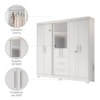 Guarda Roupa Casal 6 Portas Com Espelho 100% MDF NT6030 Branco Notável Móveis