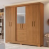 Guarda Roupa Casal 6 Portas Com Espelho 100% MDF NT6030 Freijó Notável Móveis 