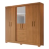 Guarda Roupa Casal 6 Portas Com Espelho 100% MDF NT6030 Freijó Notável Móveis 
