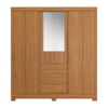 Guarda Roupa Casal 6 Portas Com Espelho 100% MDF NT6030 Freijó Notável Móveis 