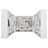 Guarda Roupa Closet Triplo NT6060 MDF Branco Amoudi Móveis 