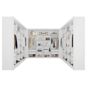 Guarda Roupa Closet Triplo NT6060 MDF Branco Amoudi Móveis 