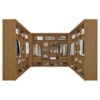 Guarda Roupa Closet Triplo NT6060 MDF Freijó Amoudi Móveis 
